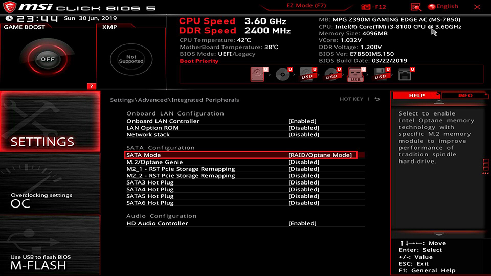 How to access deals motherboard raid configuration utility