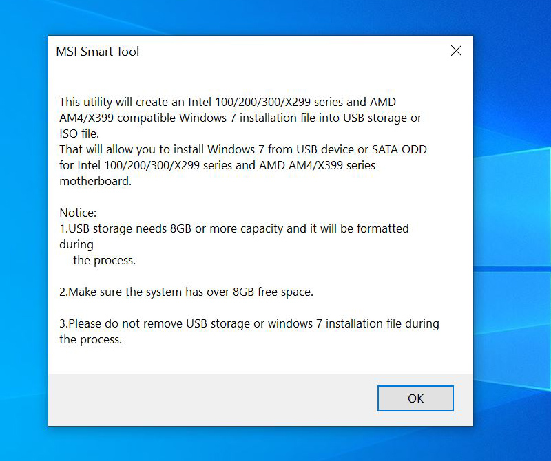 msi smart tool windows 7 z270