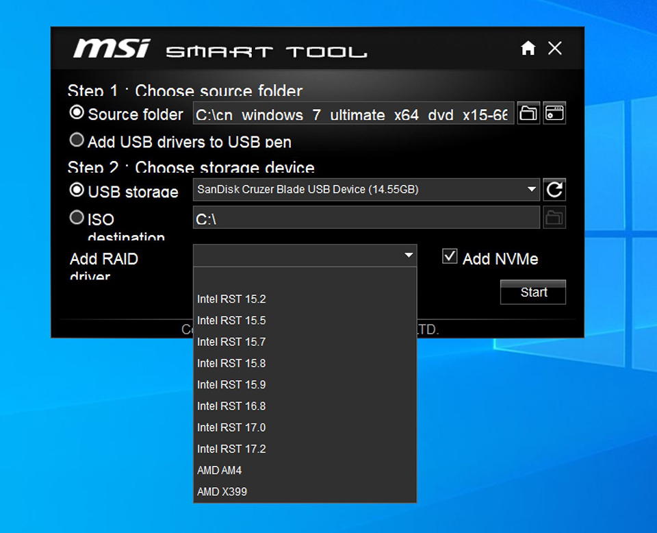 Msi am4 best sale raid driver