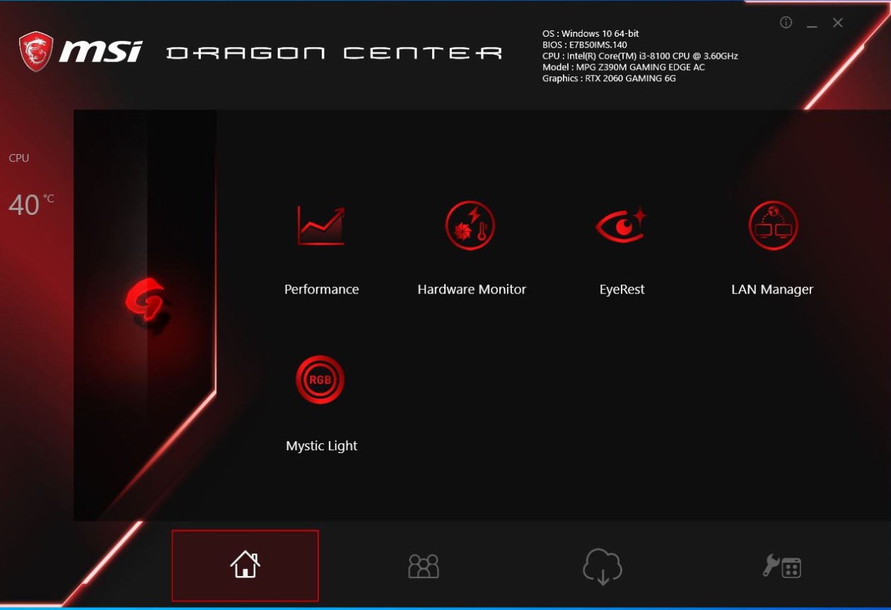 dragon eye user access control msi