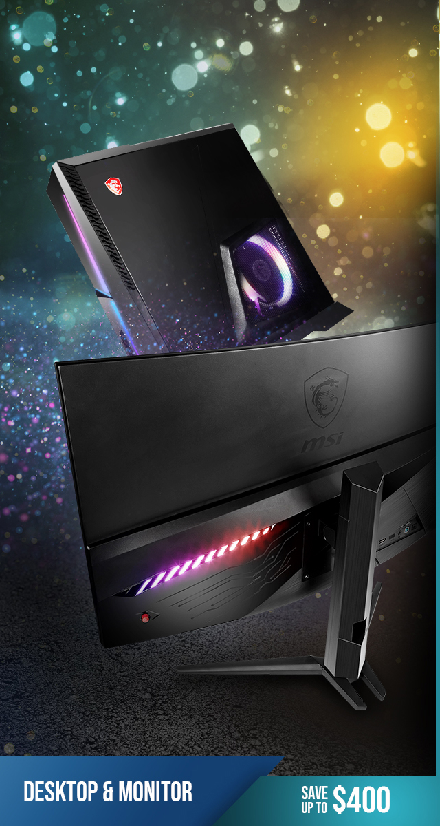 Save up to $400 on Desktops & Monitors