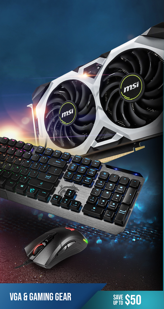 Save up to $50 on Graphics Cards and Gaming Gear