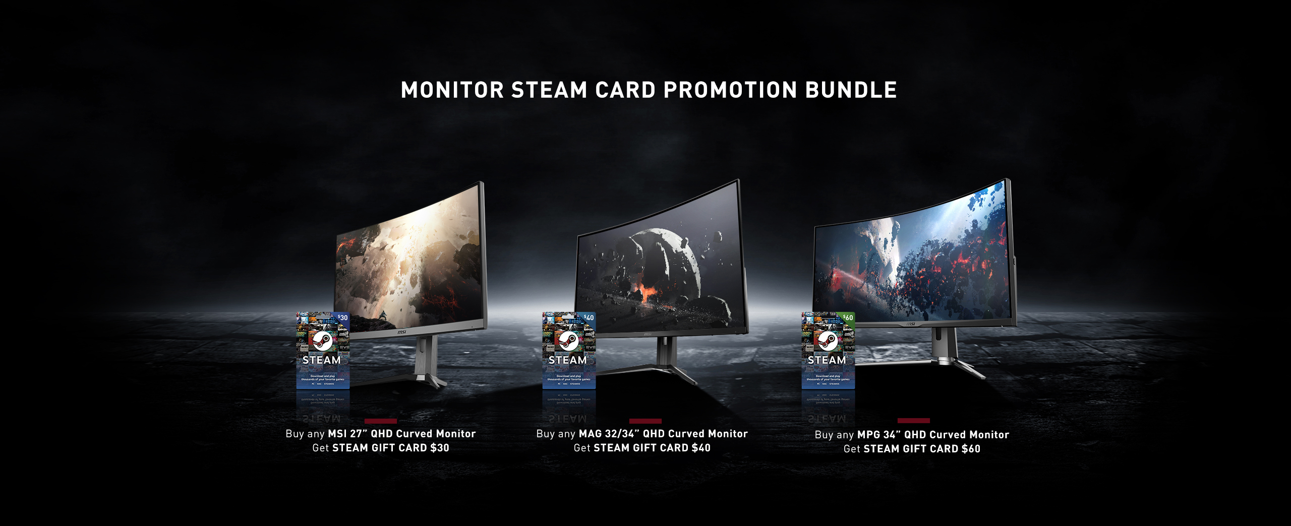 msi irresistibly curved steam background