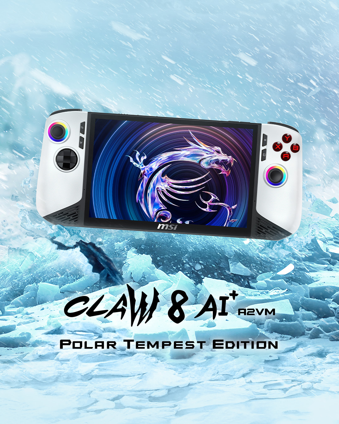 Claw 8 AI+ Polar Tempest Edition A2VMX - Grip and Game