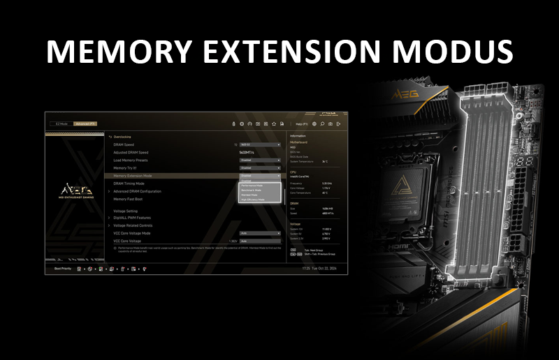 MSI Memory Extension Mode: Steigere die Gaming-Performance deines Intel Core Ultra 7 270K Plus mit nur einem Klick