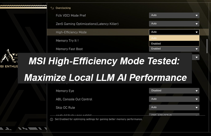 MSI High-Efficiency Mode im Test: Maximale AI-Leistung für lokale LLMs