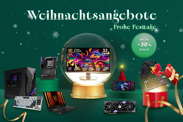 Weihnachtsangebote mit bis zu 30 % Rabatt|Offzieller MSI e-Shop
