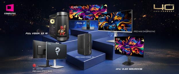 MSI COMPUTEX 2026: Ordenadores de sobremesa gaming con IA, monitores QD-OLED y PCs PRO MAX Edge AI