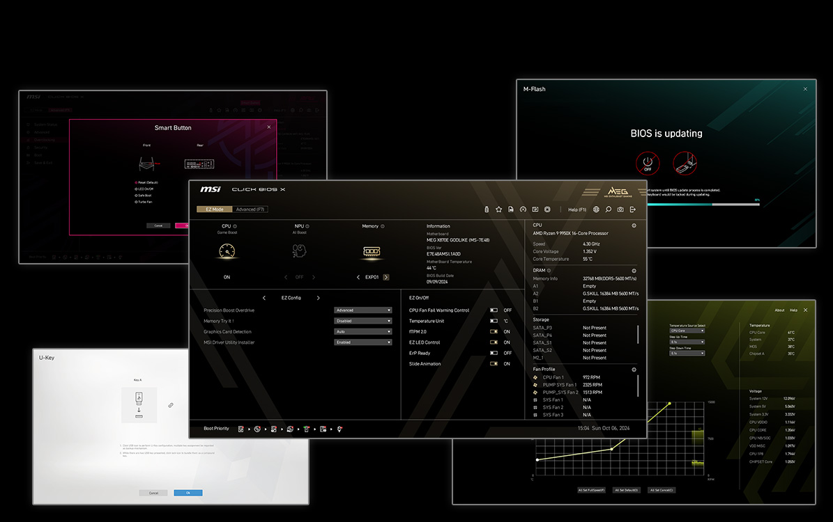 MSI X870E MAX EVO SERIES FEATURE EZ DIY CLICK BIOS X