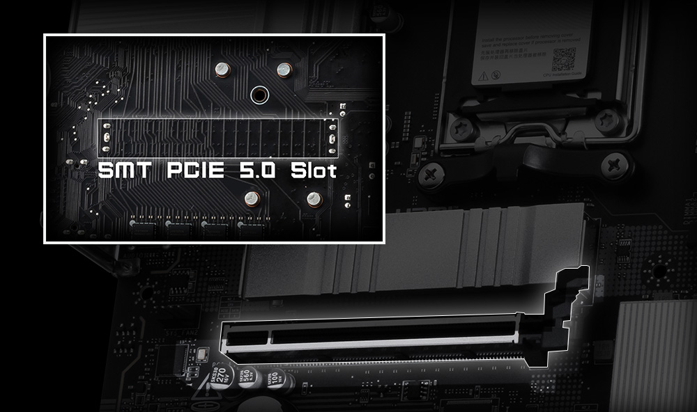 MSI X870E MAX EVO SERIES FEATURE TRILINK LIGHTNING GEN 5 PCIE