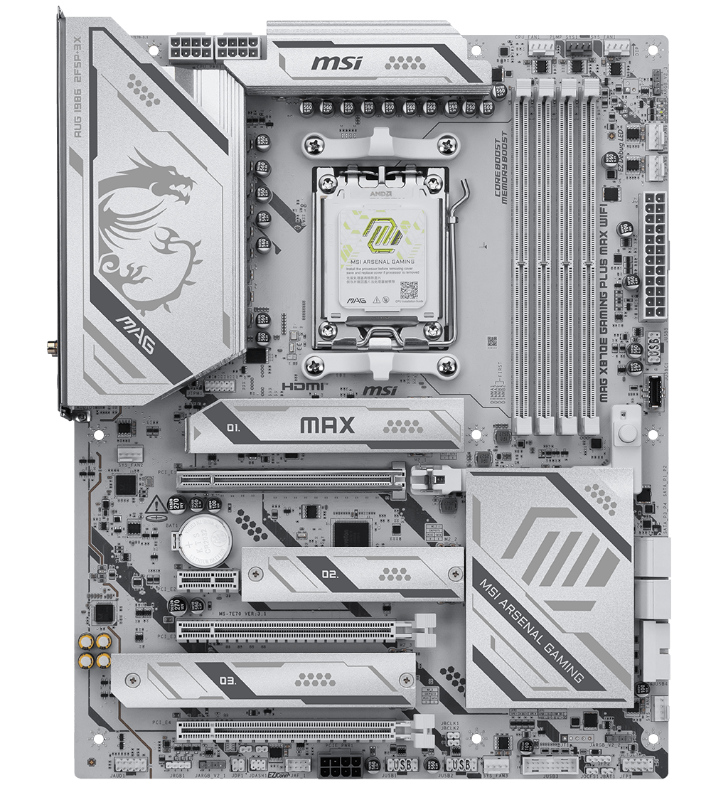 MSI MAG X870E GAMING PLUS MAX WIFI PHOTO 2D