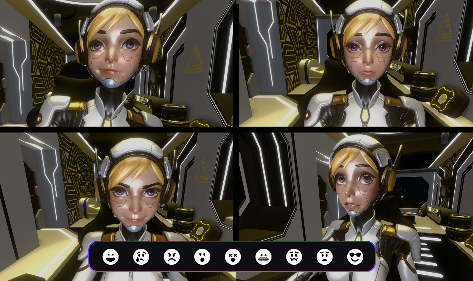 Facial expressions and hotkeys in DigiME