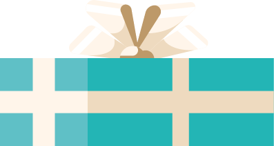 Decorative Christmas gift box decoration for MSI holiday promotion