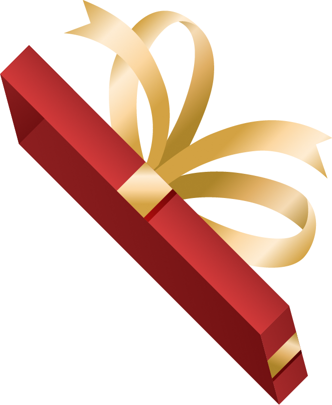 Christmas gift box cover with MSI products inside for holiday promotion