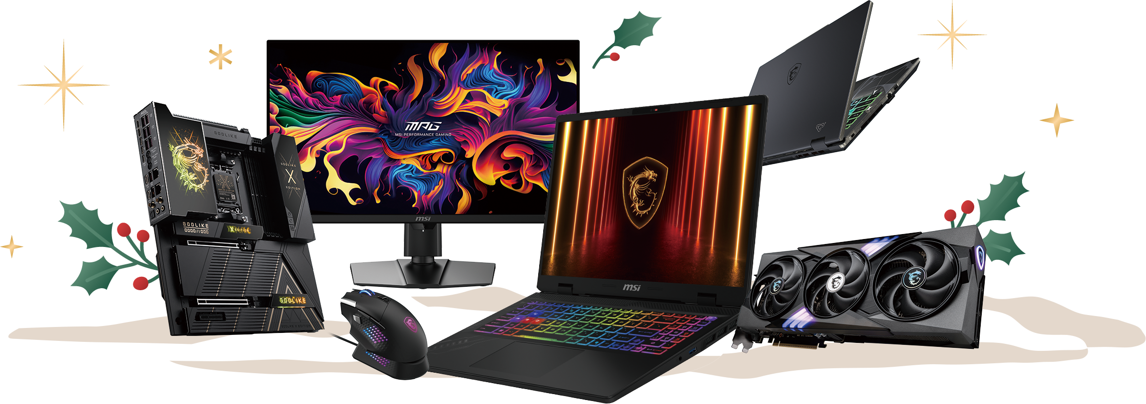 MSI gaming and creator products featured in Christmas holiday event
