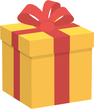 Decorative Christmas gift icon for MSI holiday event prizes