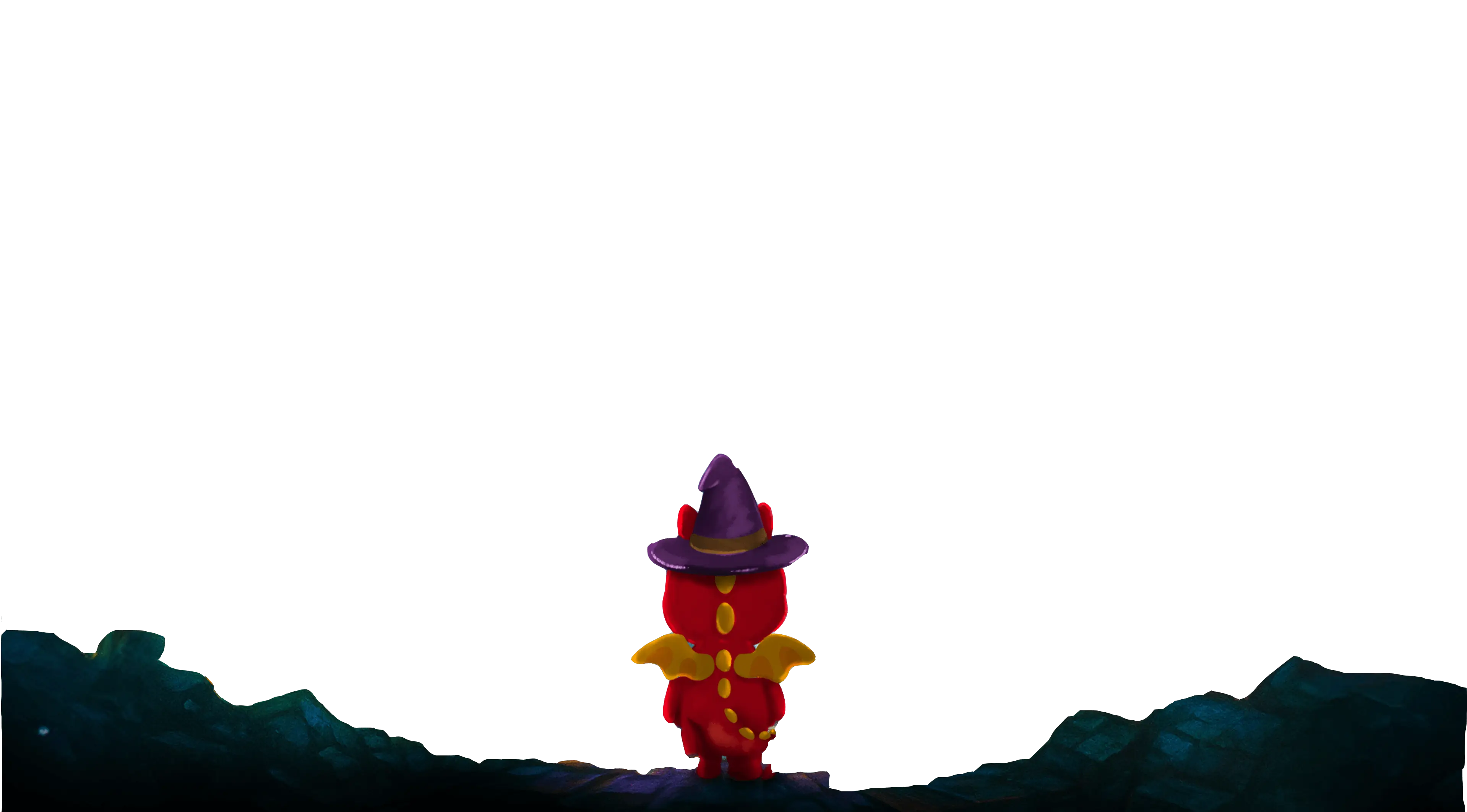 Red wizard character with purple hat and magical aura - MSI mascot for Anniversary Celebration