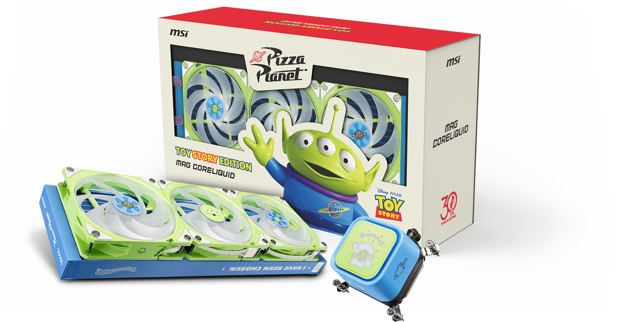 三眼怪主題水冷散熱器產品圖片