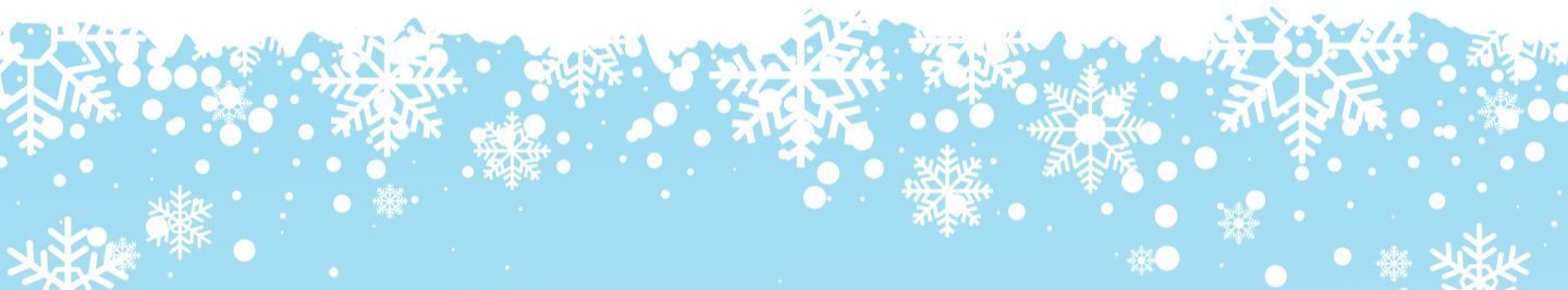 Decorative snow scene transition element