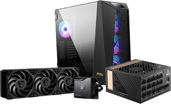 MSI desktops + power supply + Liquid Cooling