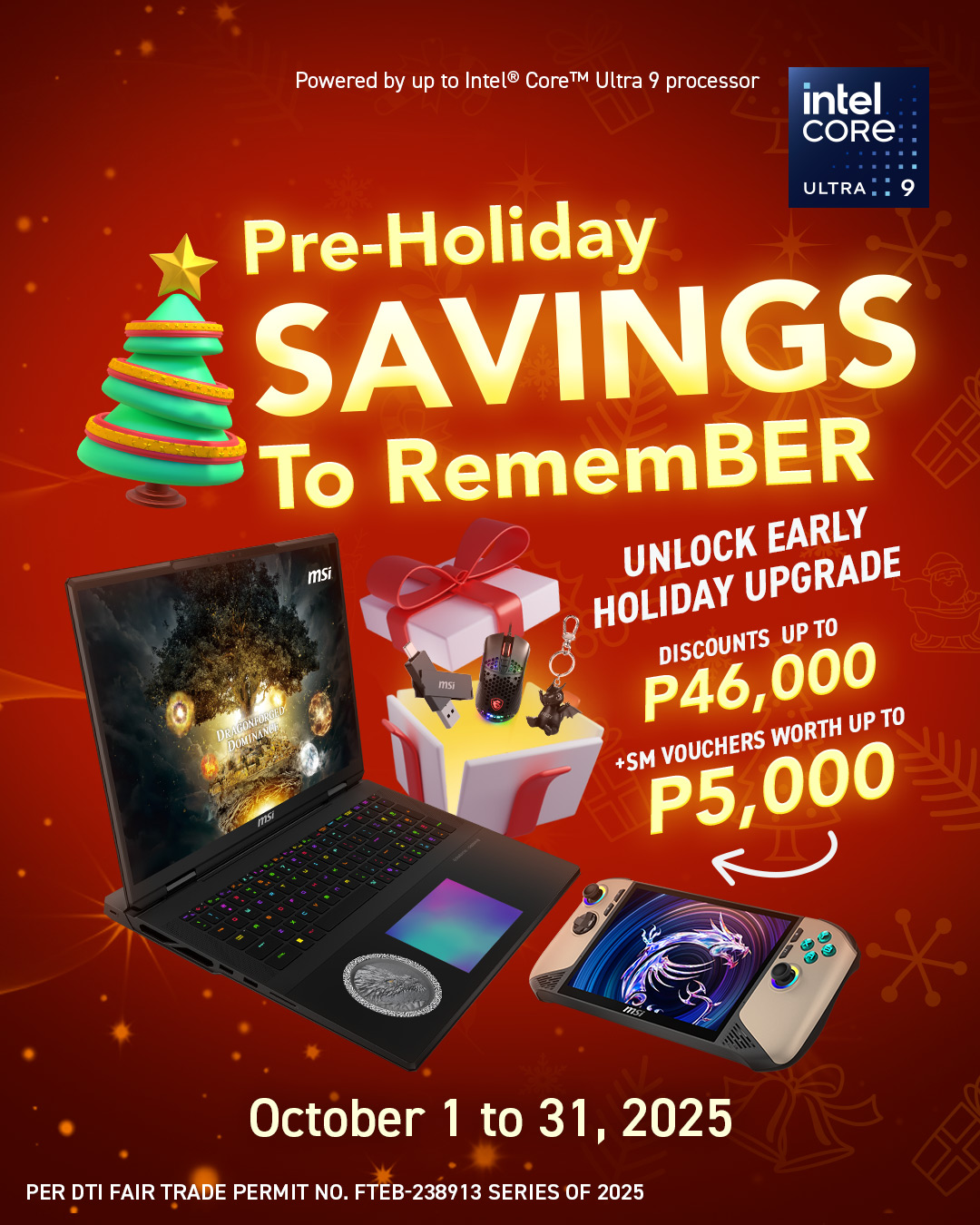 Pre-Holiday SAVINGS To RememBER