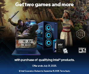 With Purchase of Intel® Core™ 14 Gen i5 OR Core ultra 5 and above CPU