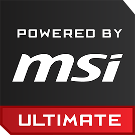 MSI Powered By MSI Ultimate PC Certification Badge - Premium Gaming Computer Quality Assurance