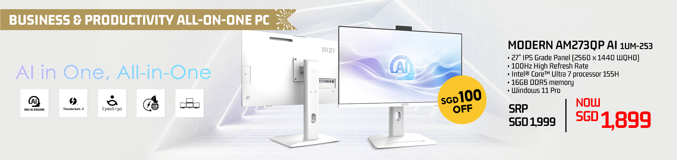 MSI business & productivity all-in-one PC