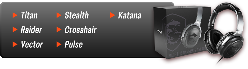 MSI 潮流摺疊電競耳機