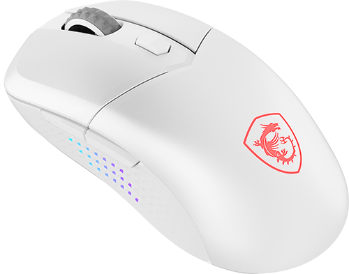 MSI VERSA 300 Elite wireless gaming mouse in white color with premium build quality and advanced gaming features