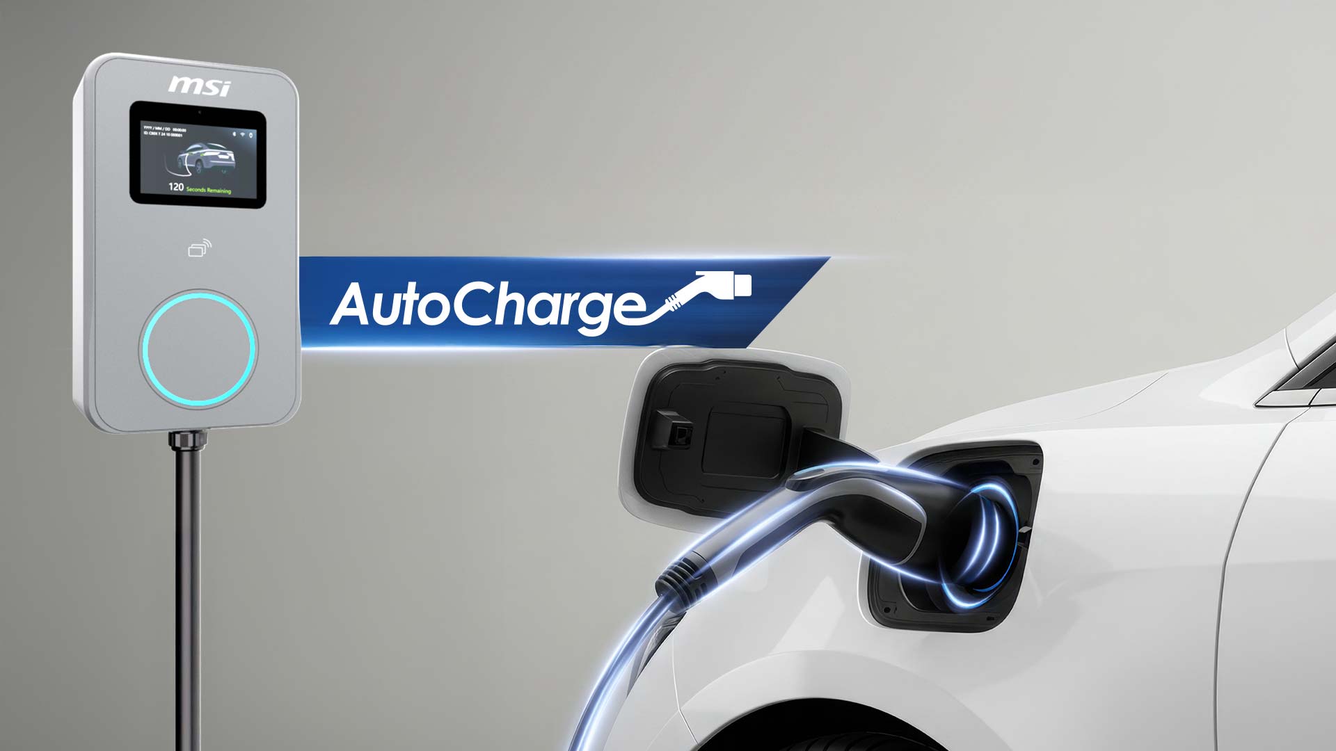 Plug, identify, and charge with automatic vehicle recognition on MSI Eco charger