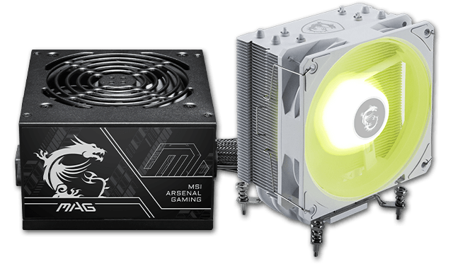 MSI power supplies and CPU coolers — Easter promotion, up to 43% off.