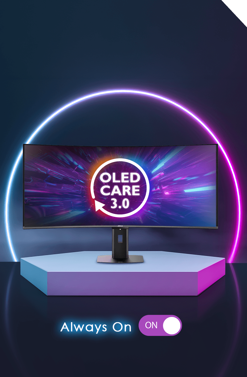 OLED Care feature preview card