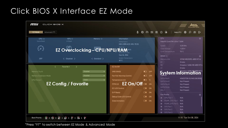 Thumbnail: MSI Click BIOS X — overclocking and system control