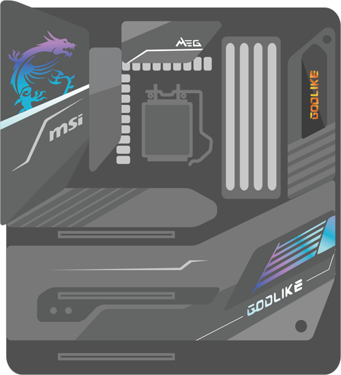 E-ATX form factor motherboard illustration