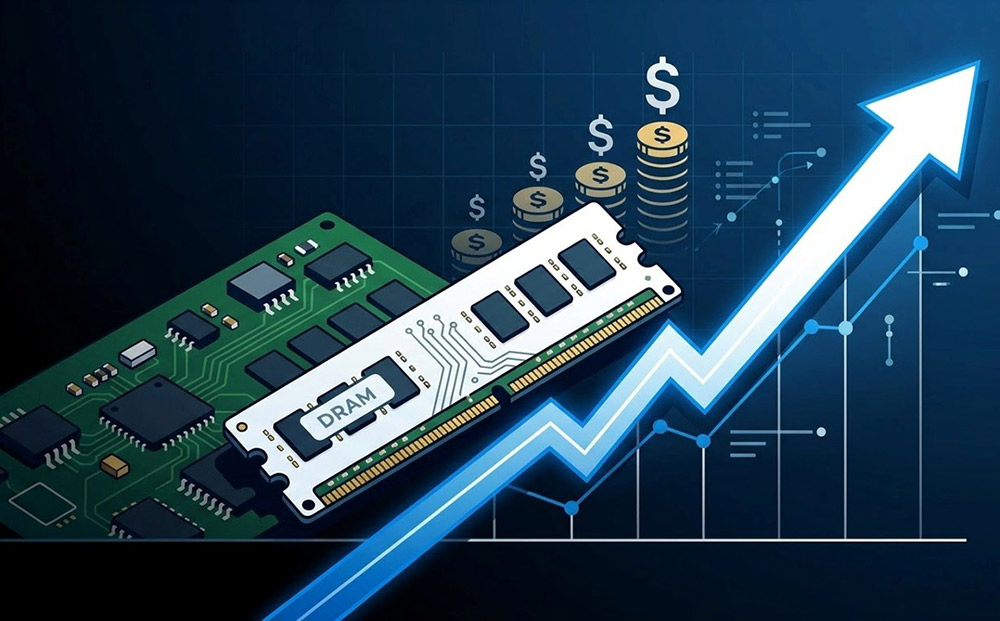 Illustration of RAM market pressure and rising memory prices