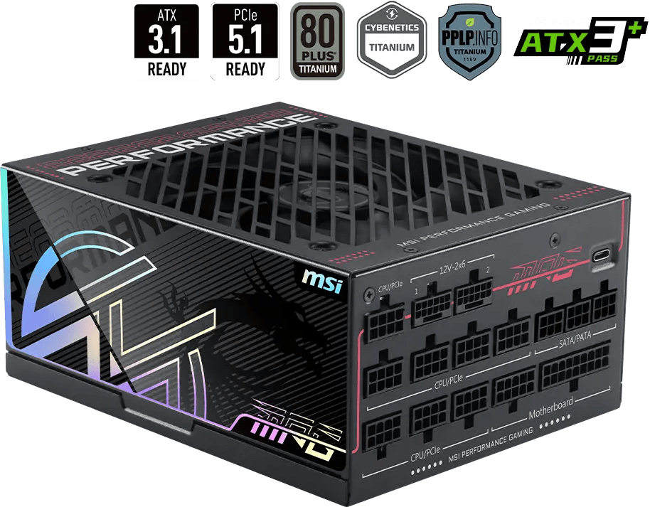 MPG Ai1600TS PCIE5 power supply