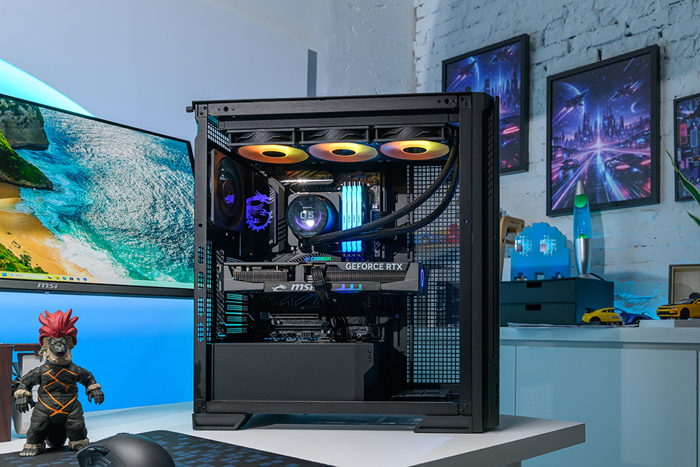 Gaming desktop setup scenario