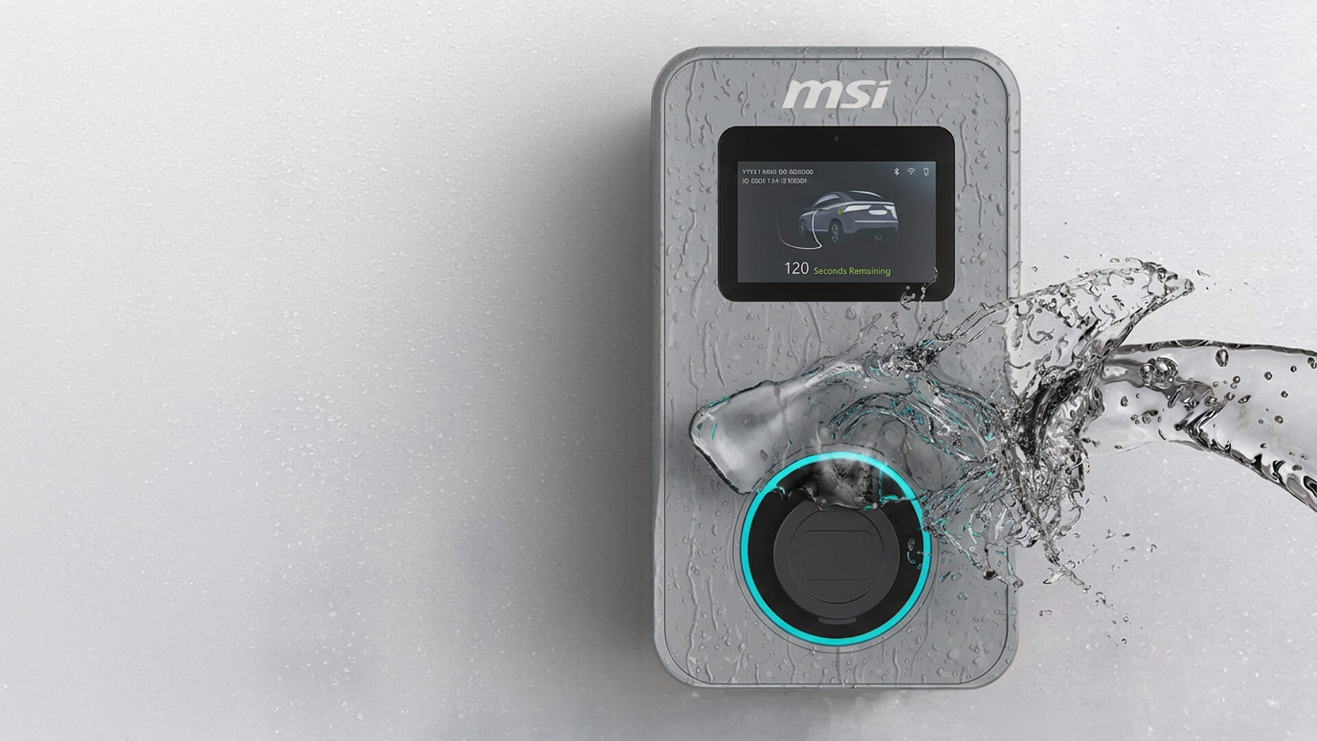 IP65 dustproof and splash-resistant MSI Eco EV charger for outdoor use