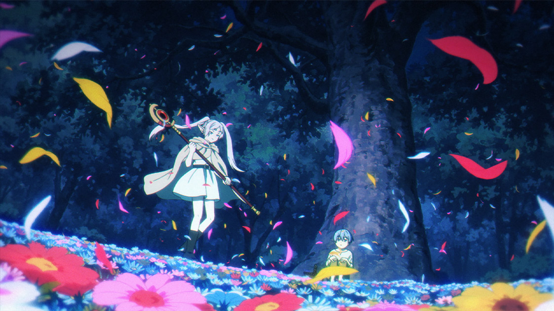 Gaming scenario with Frieren Edition mouse and characters