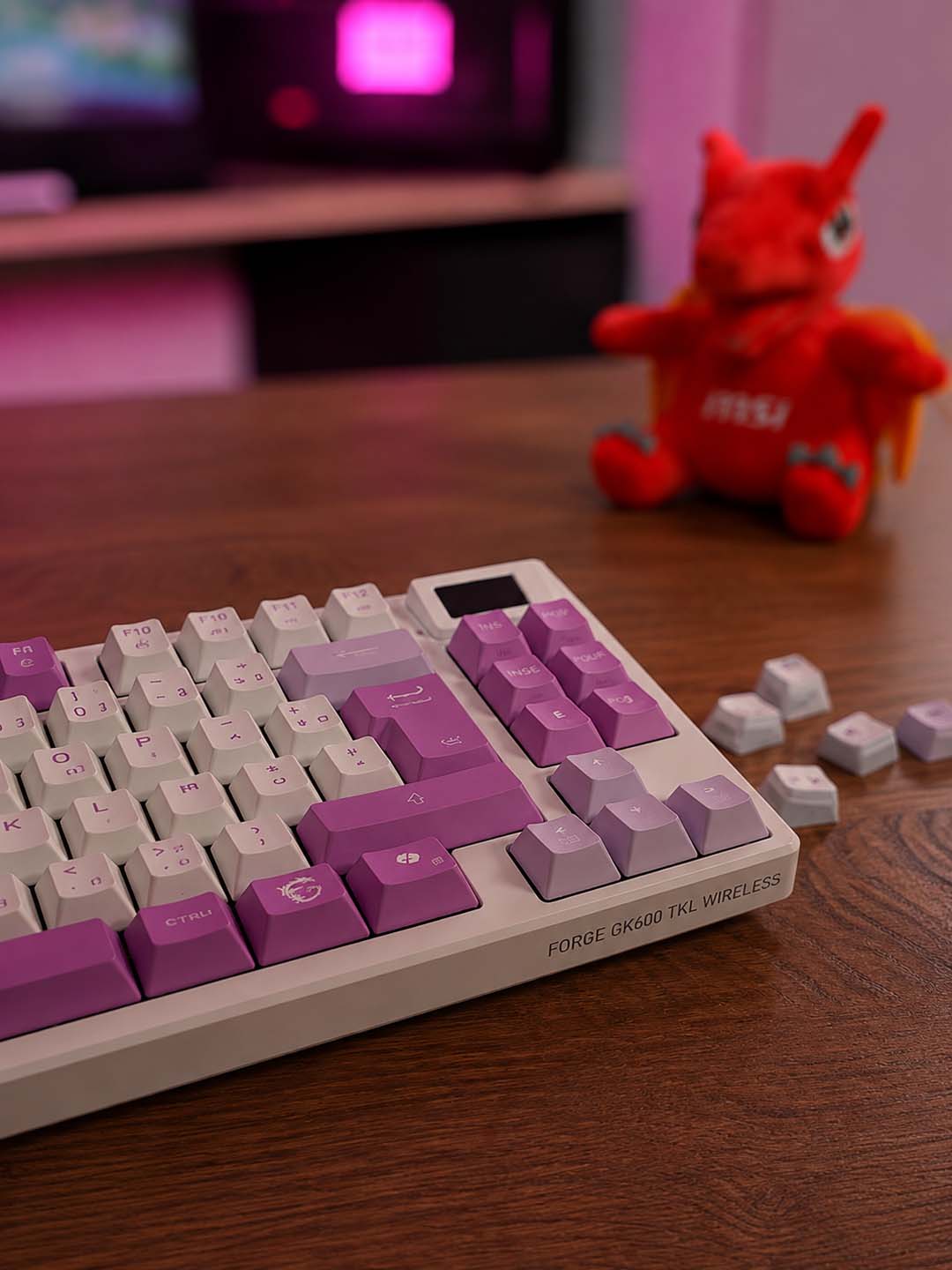 Mon nouveau clavier MSI Forge GK600 TKL Wireless Violet (lien en bio)