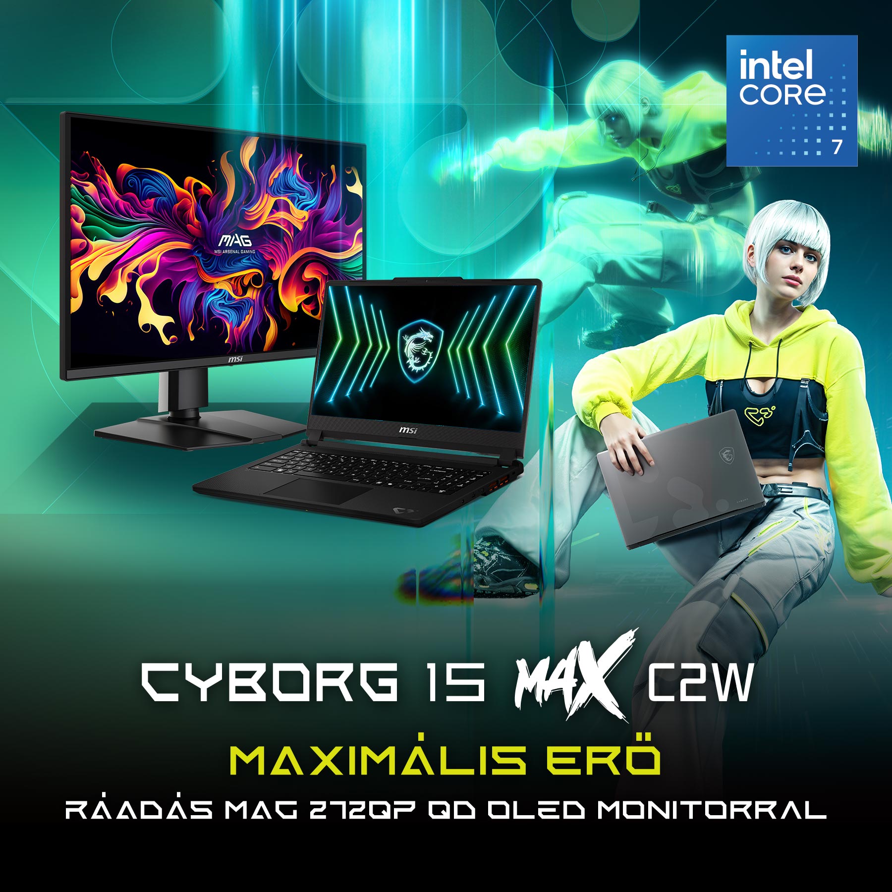 MSI Cyborg 15 MAX C2W gaming laptop sales promotion key visual