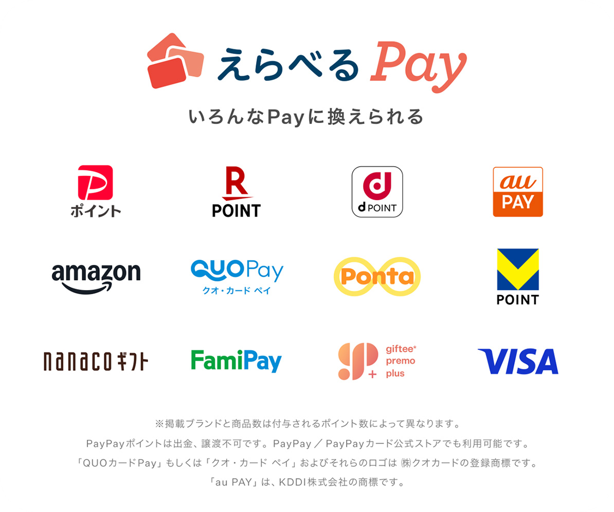 2000円分 えらべるPay