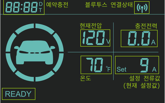 1.8인치 디스플레이 화면 정상