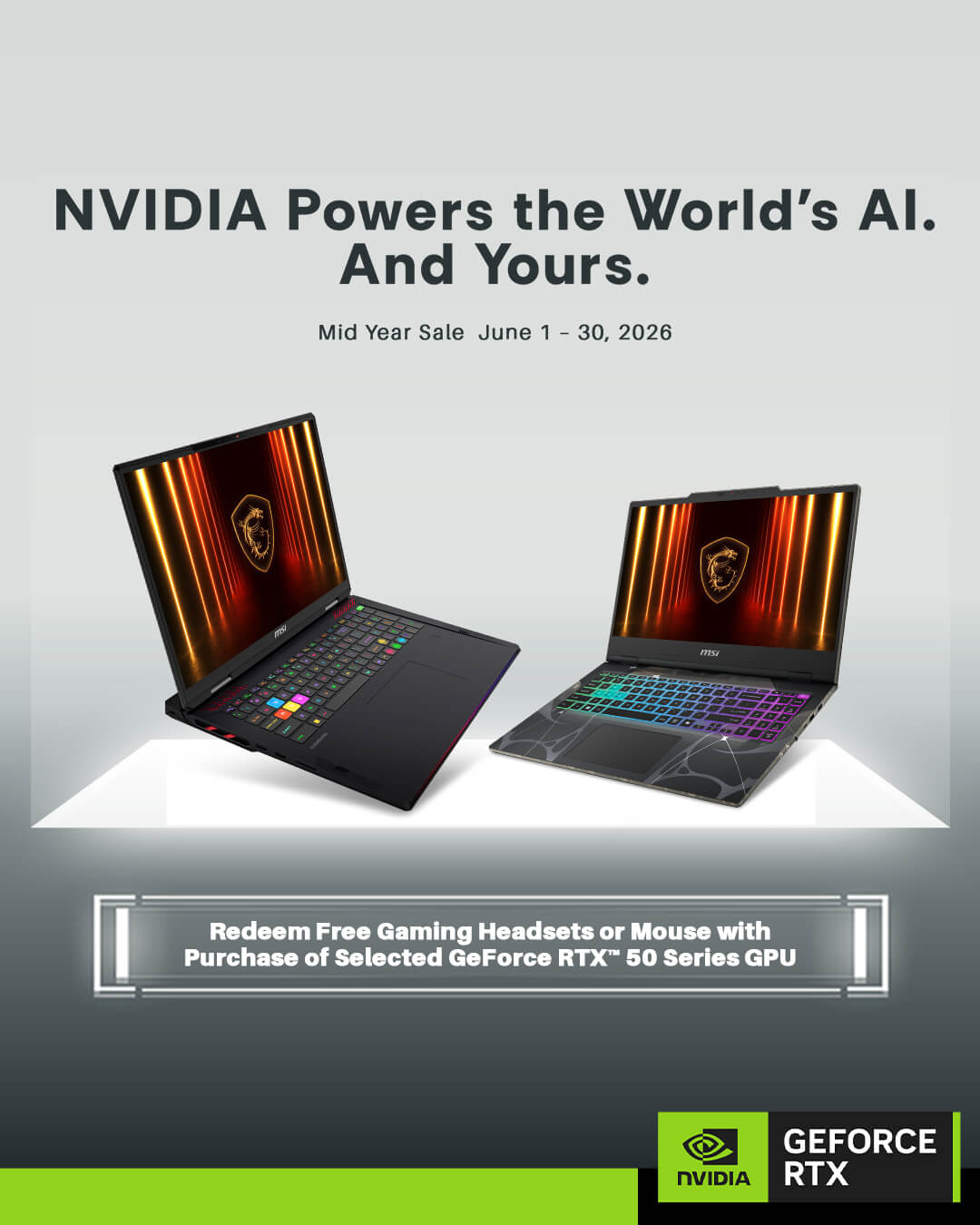 2026 MSI GeForce Mid Year Sale