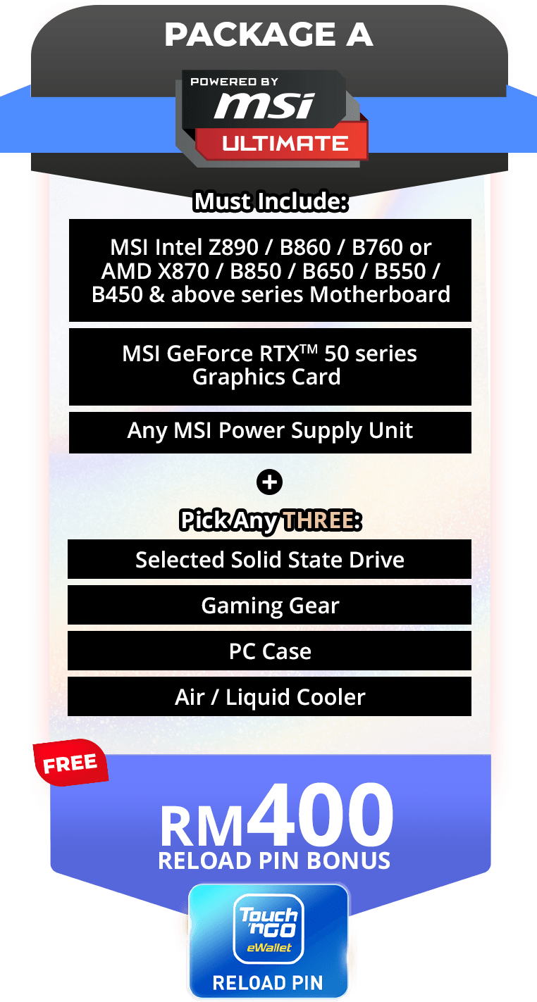 Package A Powered by MSI Ultimate reward tier