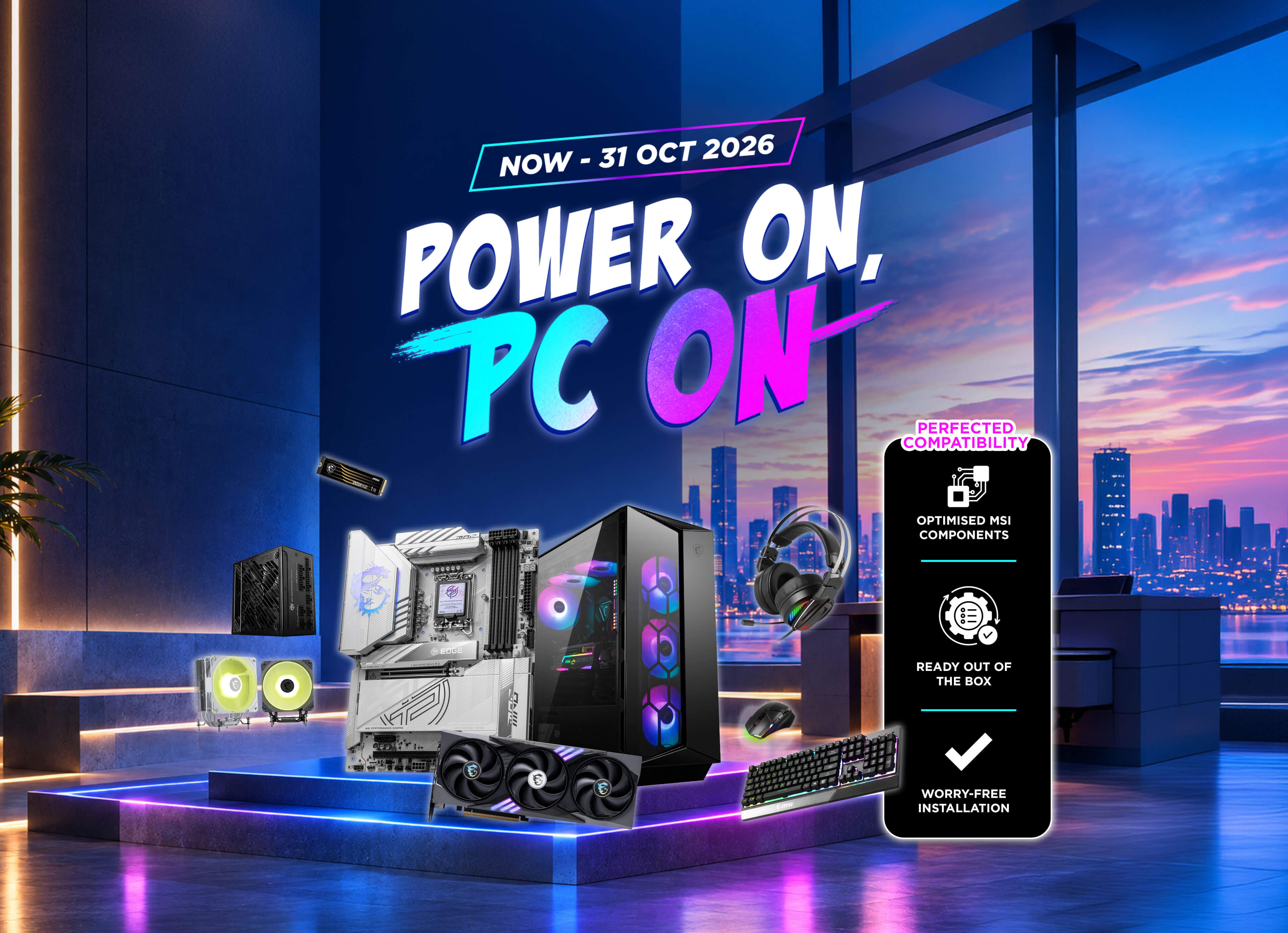 POWER ON, PC ON