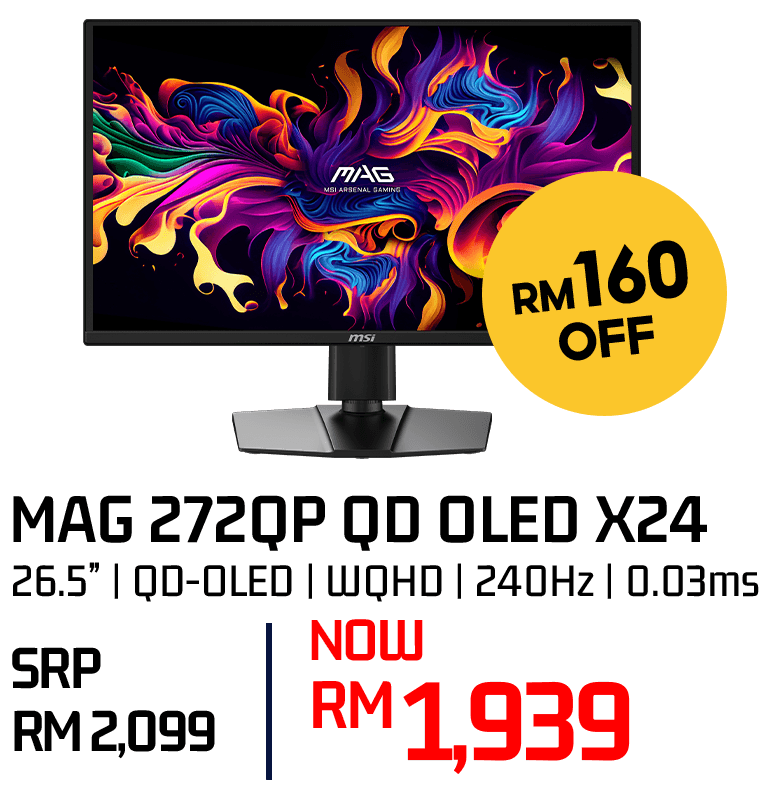 Selected MSI monitor model 01 for promotion