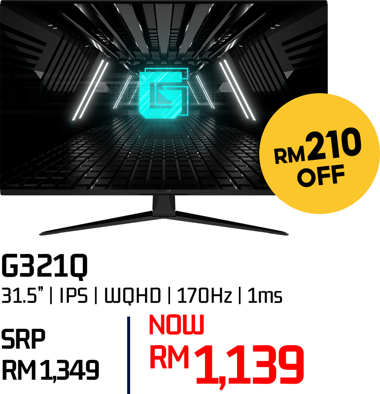 Selected MSI monitor model 02 for promotion