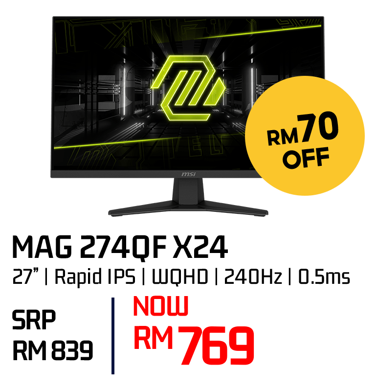 Selected MSI monitor model 03 for promotion